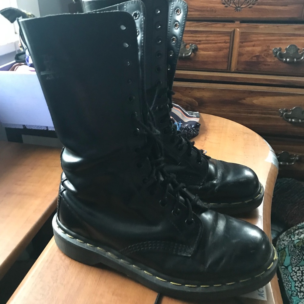 Dr Martens calf high boots